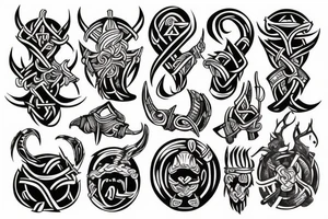 Viking tattoo, Scandinavian style, tattoo idea