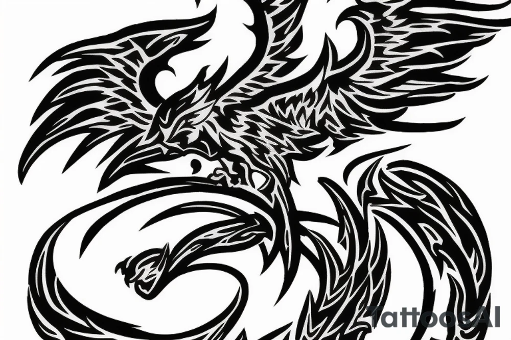 an angry phoenix with fire around it tattoo idea an angry phoenix with fire around it tattoo idea
