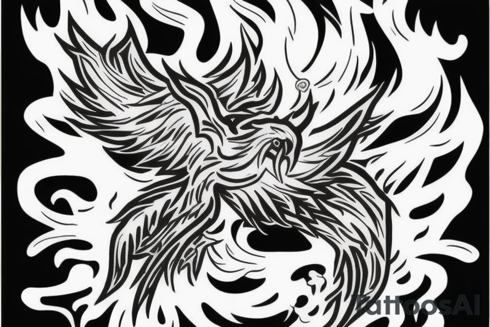 an angry phoenix with fire around it tattoo idea an angry phoenix with fire around it tattoo idea