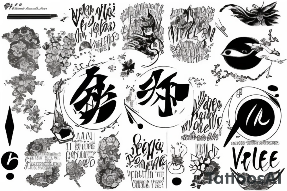 Writing of the song lyrics to Valerie tattoo idea