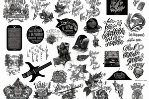 Writing of the song lyrics to Valerie tattoo idea