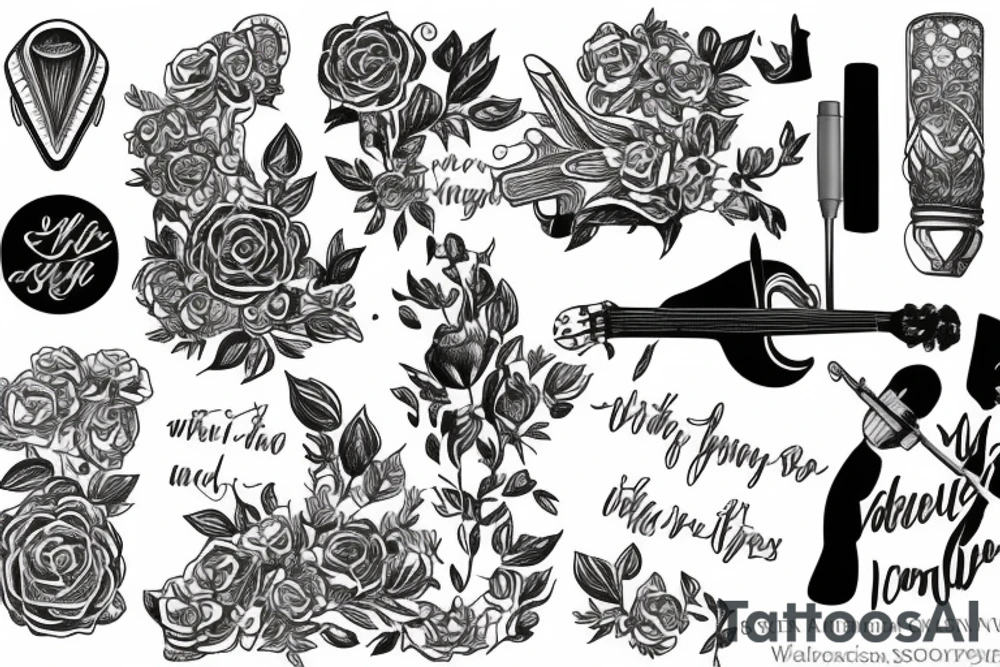 Writing of the song lyrics to Valerie tattoo idea