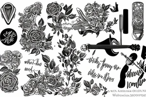 Writing of the song lyrics to Valerie tattoo idea