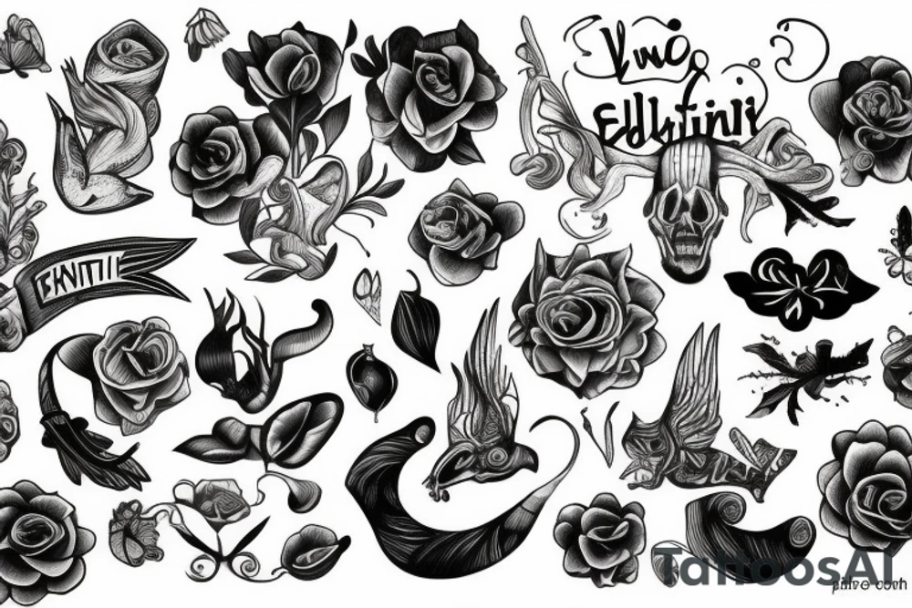 Two words Vitali and Elina tattoo idea