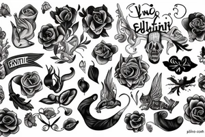 Two words Vitali and Elina tattoo idea