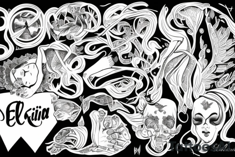 Two words Vitali and Elina tattoo idea