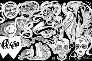 Two words Vitali and Elina tattoo idea