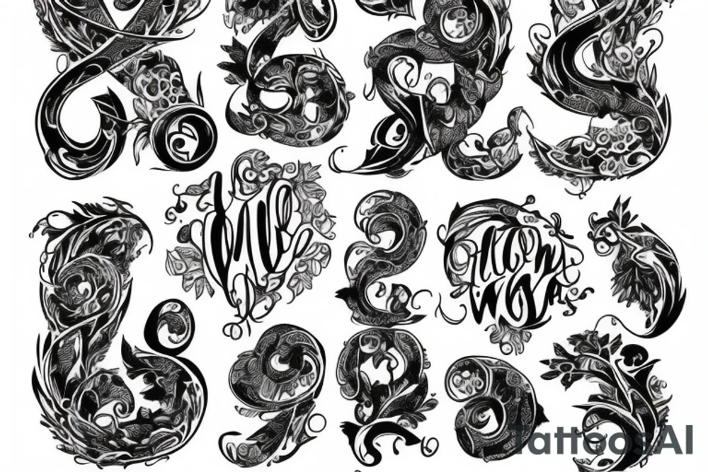Two words Vitali and Elina tattoo idea