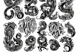 Two words Vitali and Elina tattoo idea
