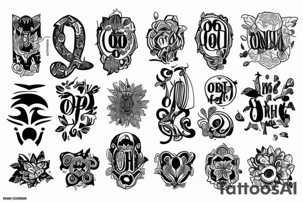 the word 'O)))' tattoo idea