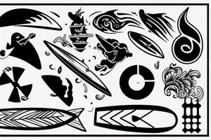 Surf and music tattoo idea