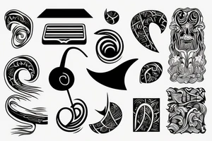 Surf and music tattoo idea