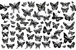 floating butterfly tattoo idea