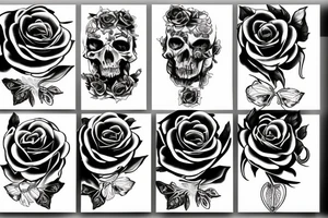 dark roses death love mind tattoo idea