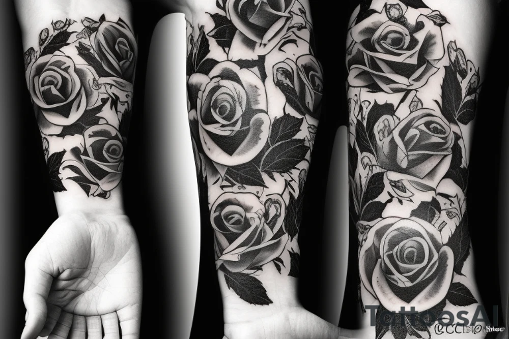 dark roses death love mind tattoo idea