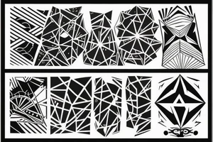 minimal futuristic geometrica japanese tattoo idea