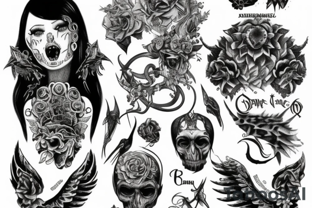 bad omens neck tattoo idea