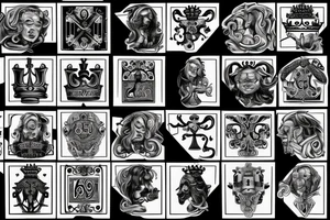 The Number 369 with a bulb and king piece in chess tattoo idea
