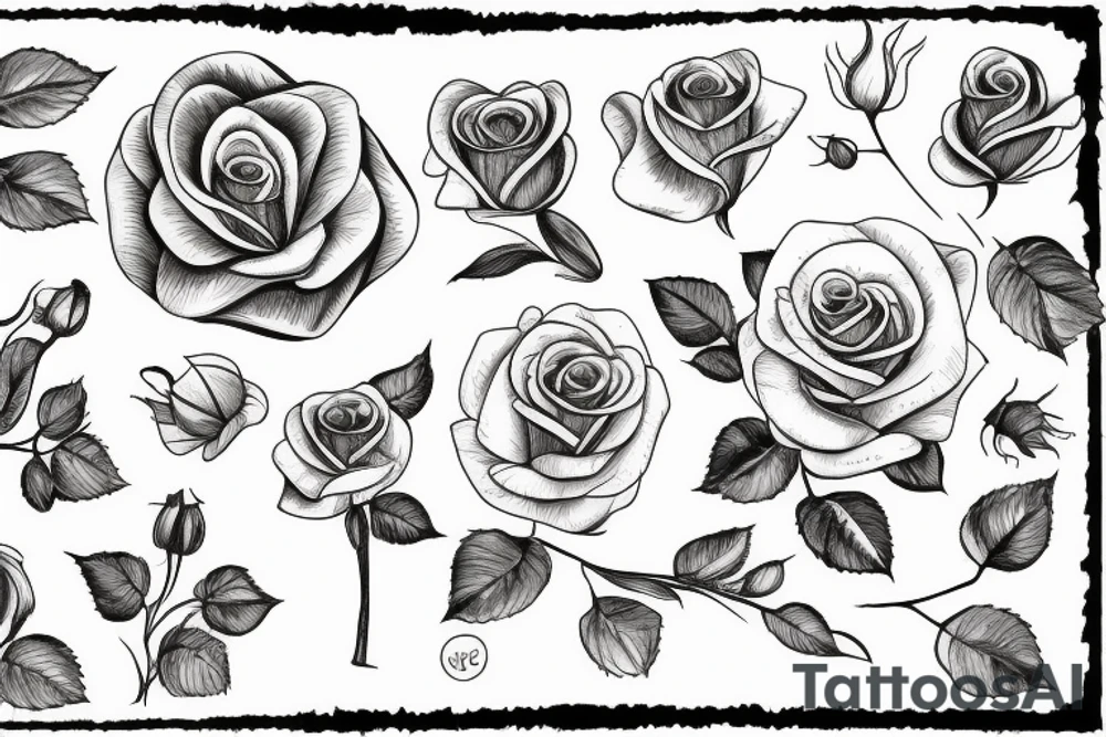 Delfox holding a rose tattoo idea