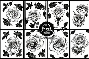 Delfox holding a rose tattoo idea