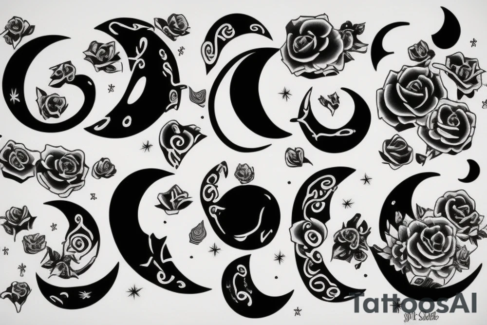 Just moon tattoo idea