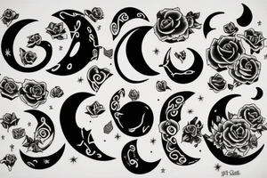 Just moon tattoo idea