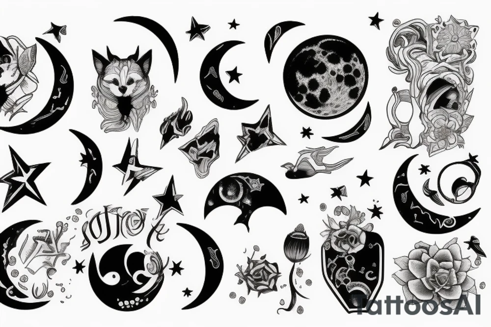 Just moon tattoo idea