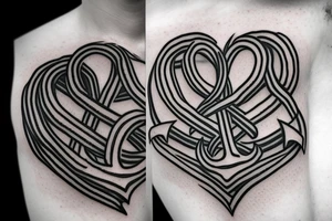 anchor rope heart seventeen tattoo idea