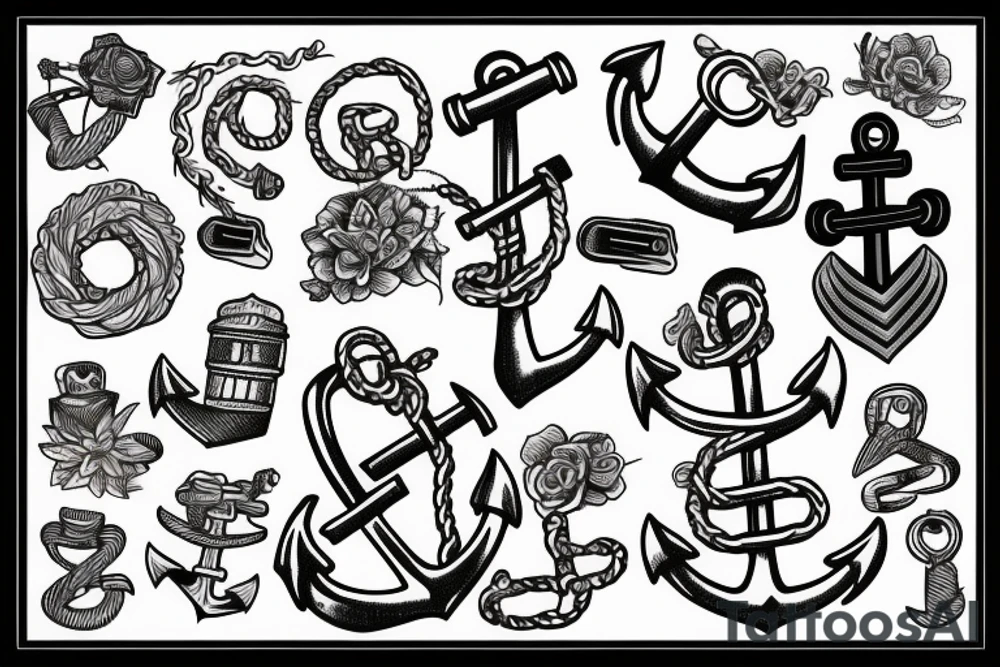 anchor 
seventeen tattoo idea