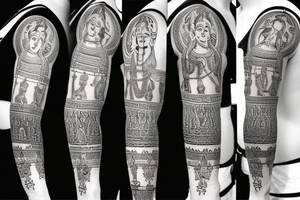 Lord Shiva with अंतः अस्ति प्रारंभः written tattoo idea