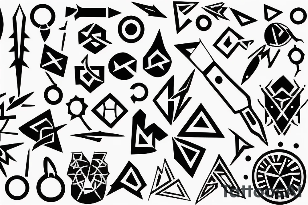 rounding pointer tattoo idea