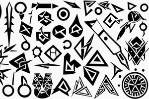rounding pointer tattoo idea