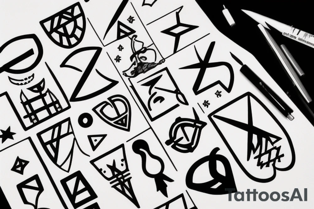 rounding pointer tattoo idea