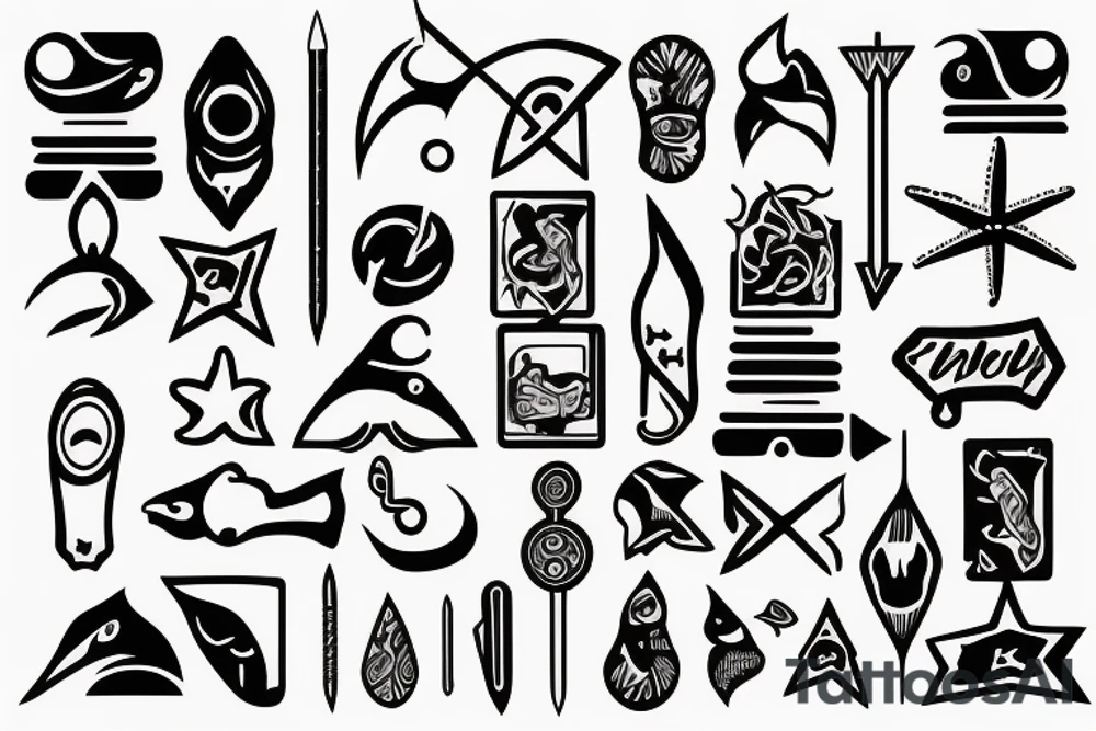 sea-card pointer tattoo idea