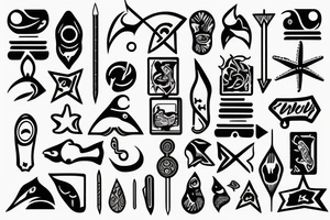 sea-card pointer tattoo idea