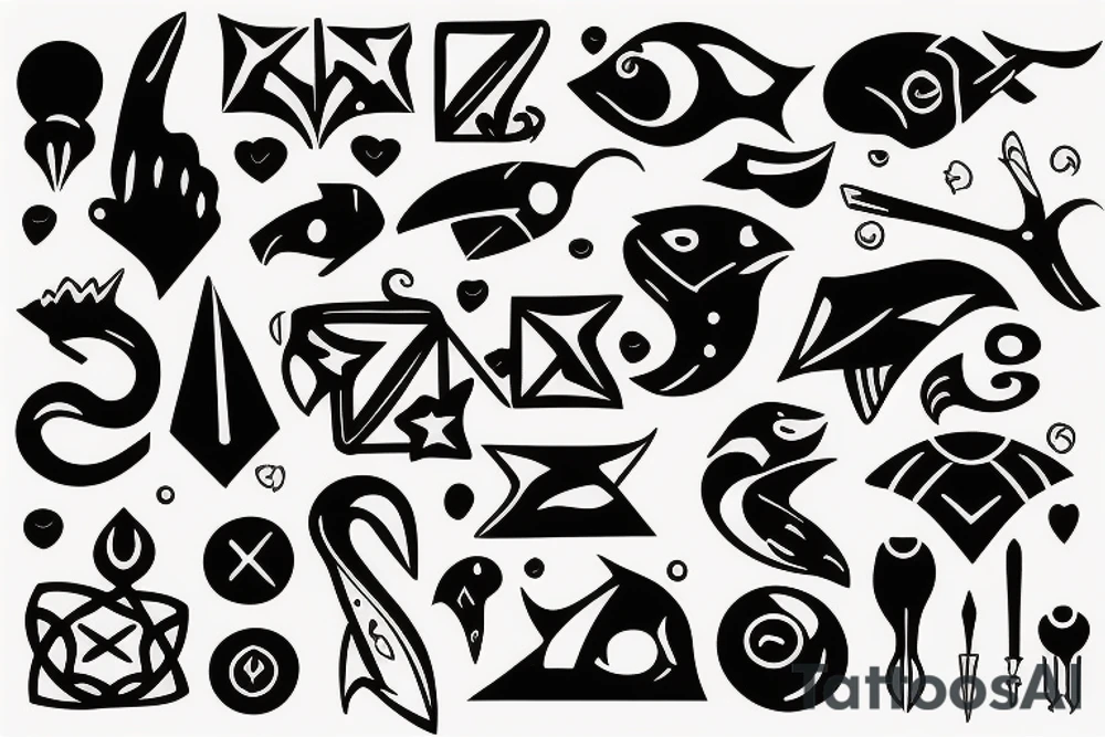 sea-card pointer tattoo idea