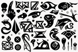 sea-card pointer tattoo idea