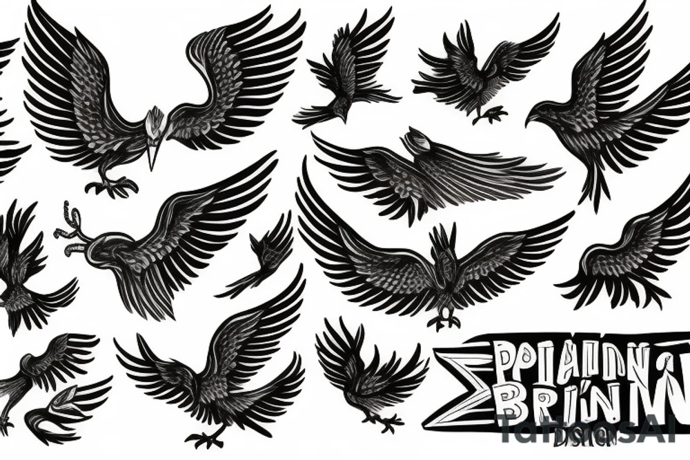 Phoenix bird and it’s ashes tattoo idea