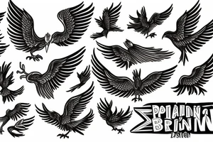 Phoenix bird and it’s ashes tattoo idea