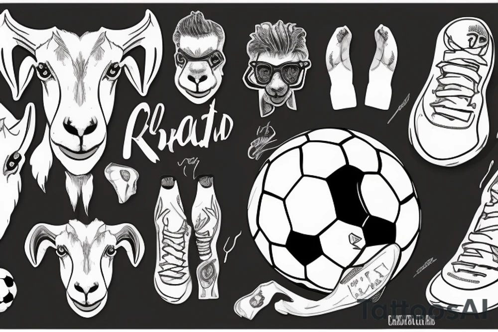 Cristiano Ronaldo, Chèvre, Goat, Soccer, tattoo idea