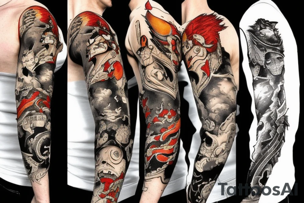 luffy fighting a dragon tattoo idea