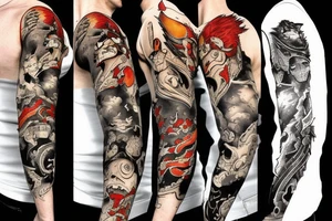 luffy fighting a dragon tattoo idea