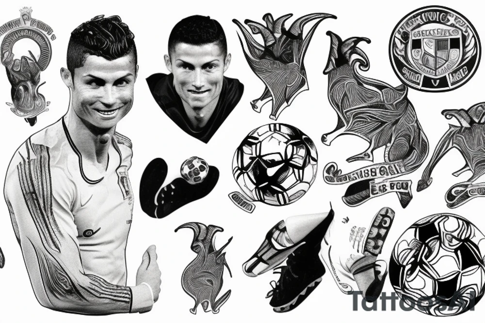Cristiano Ronaldo, Goat, Soccer, portugual tattoo idea