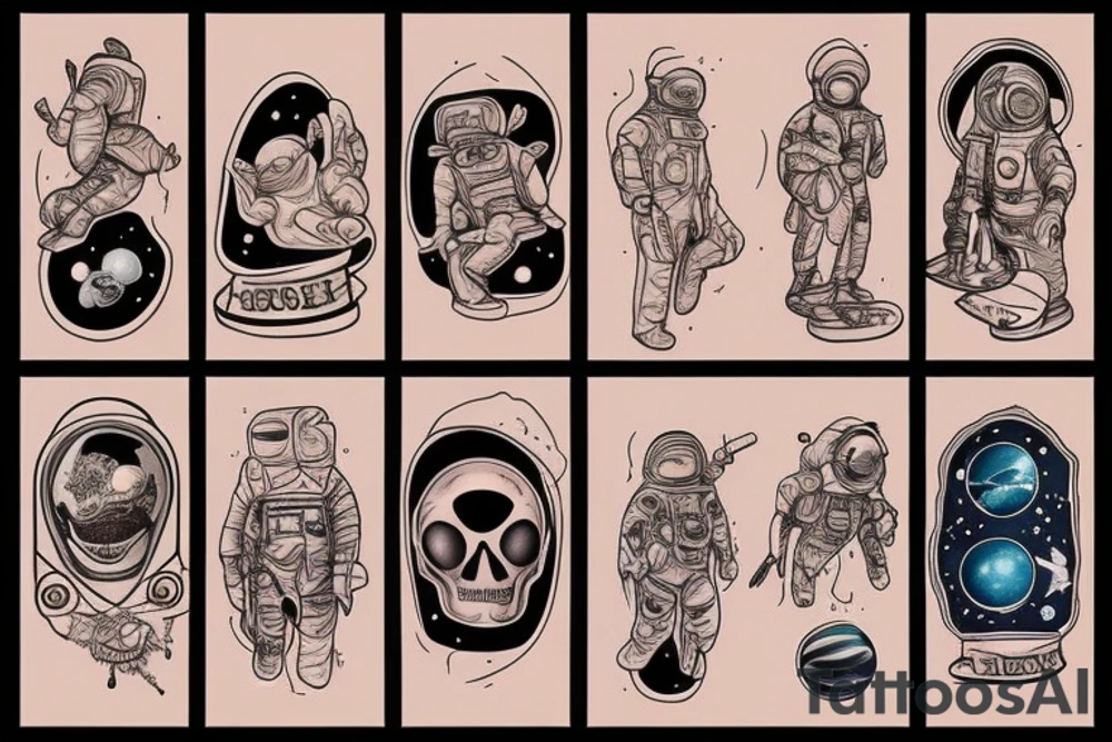 Astronaut tattoo idea