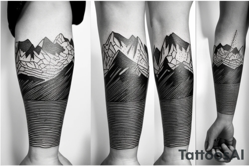 the Olympic Mountain Range tattoo idea