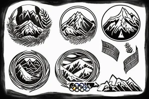 the Olympic Mountain Range tattoo idea