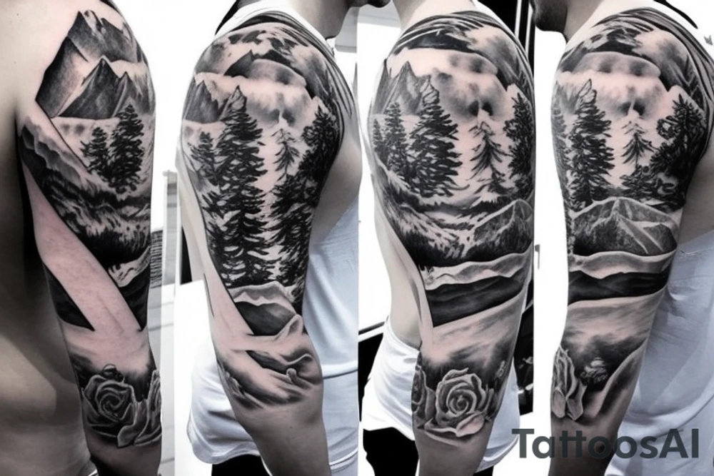 the Olympic Mountain Range Full back shoulders tattoo tattoo idea the Olympic Mountain Range Full back shoulders tattoo tattoo idea