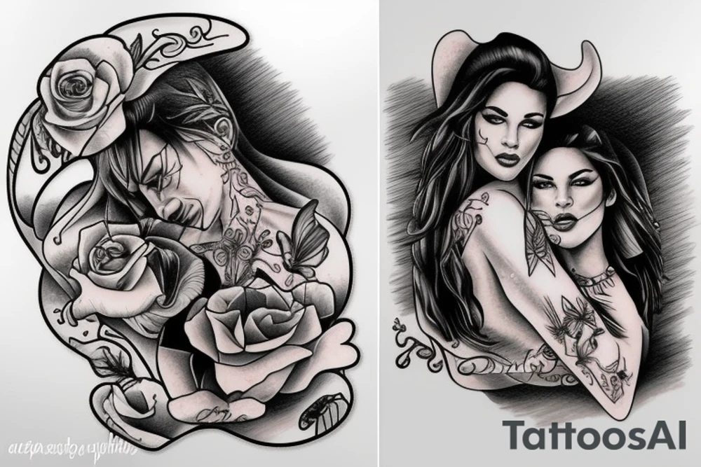 Broke back girl tattoo idea