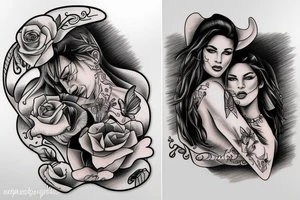 Broke back girl tattoo idea