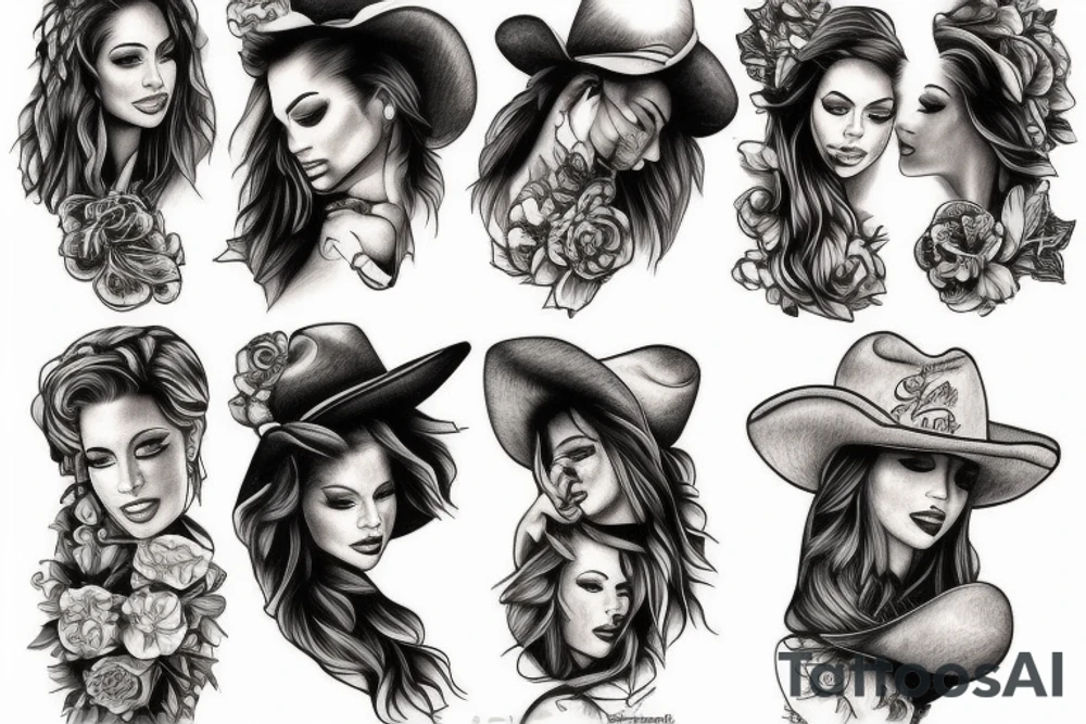 Broke back girl tattoo idea
